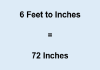 How many inches are 6 feet